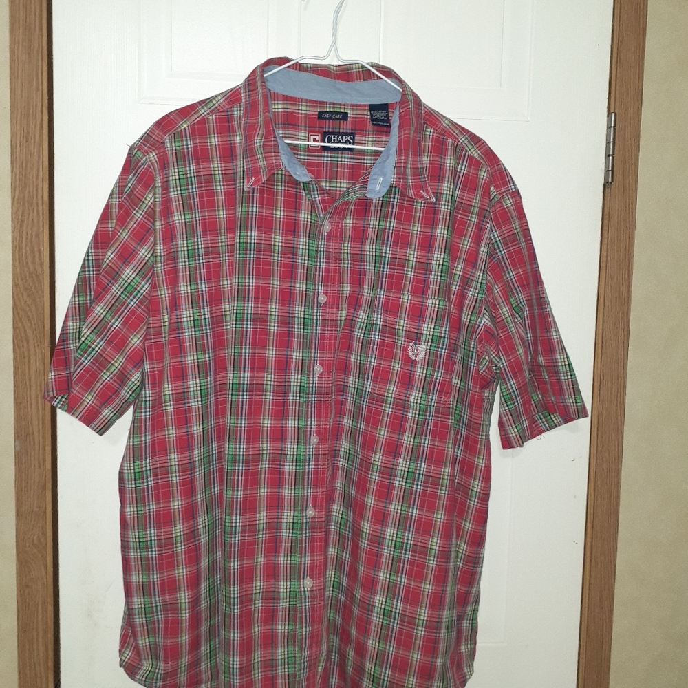 Chaps short sleeved button down shirt